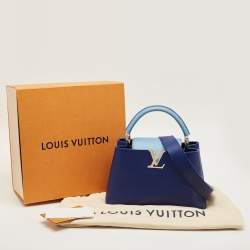 مملوكة مسبقًا Louis Vuitton Blue Taurillon Leather Capucines MM Bag