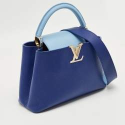 مملوكة مسبقًا Louis Vuitton Blue Taurillon Leather Capucines MM Bag