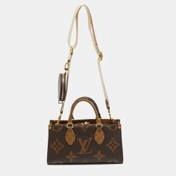 Pre Owned Louis Vuitton Monogram Giant Reverse Canvas Onthego East West Bag
