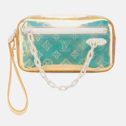 Pre Owned Louis Vuitton White Monogram Prism Pochette Volga