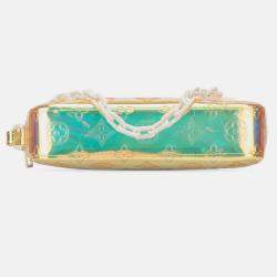 Pre Owned Louis Vuitton White Monogram Prism Pochette Volga