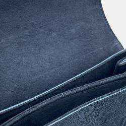 Pre Owned Louis Vuitton Georges Noir Monogram Empreinte Leather Size Mm