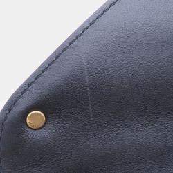 Pre Owned Louis Vuitton New Wave Chain Bag Noir Calf Leather Size MM