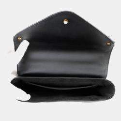 Pre Owned Louis Vuitton New Wave Chain Bag Noir Calf Leather Size MM