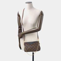Pre Owned Louis Vuitton Pallas Clutch Noir Monogram