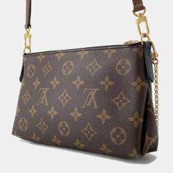 Pre Owned Louis Vuitton Pallas Clutch Noir Monogram