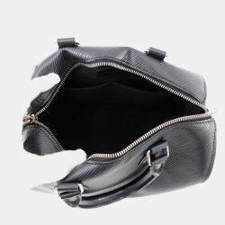 Pre Owned Louis Vuitton Speedy Bandouliere Noir Epi Leather Size 25