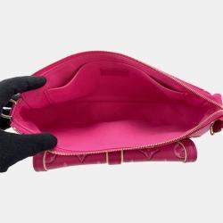 Pre Owned Louis Vuitton Maxi Pochette Accessoires Fuchsia Monogram