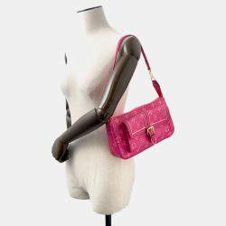Pre Owned Louis Vuitton Maxi Pochette Accessoires Fuchsia Monogram