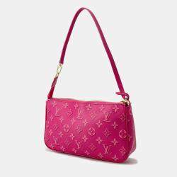 Pre Owned Louis Vuitton Maxi Pochette Accessoires Fuchsia Monogram