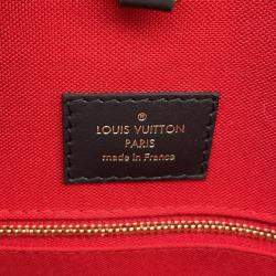 Pre Owned Louis Vuitton Onthego Red Monogram Monogram Reverse Canvas Monogram Giant Size Mm