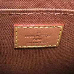 Pre Owned Louis Vuitton Petit Sac Plat Brown Monogram