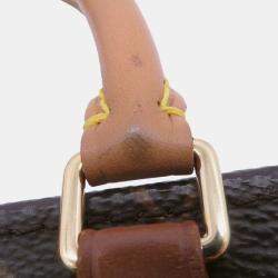 Pre Owned Louis Vuitton Petit Sac Plat Brown Monogram