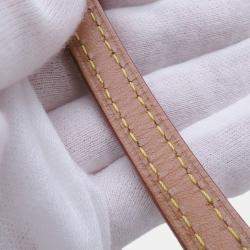 Pre Owned Louis Vuitton Petit Sac Plat Brown Monogram