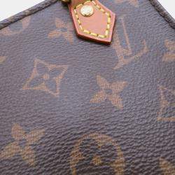 Pre Owned Louis Vuitton Petit Sac Plat Brown Monogram