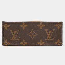 Pre Owned Louis Vuitton Petit Sac Plat Brown Monogram