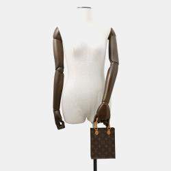 Pre Owned Louis Vuitton Petit Sac Plat Brown Monogram