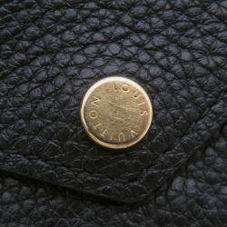 مملوكة مسبقًا محفظة لوي فيتون بورتو كالت ركتو فيرسو نوير مونوجرام إمبريانت جلدية