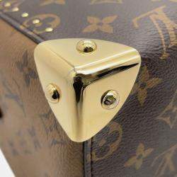 Pre Owned Louis Vuitton Speedy Trunk Noir Monogram Monogram Reverse Canvas Size 25