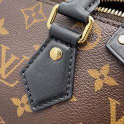 Pre Owned Louis Vuitton Speedy Trunk Noir Monogram Monogram Reverse Canvas Size 25
