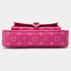 Pre Owned Louis Vuitton Maxi Pochette Accessoires Fuchsia Monogram