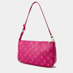 Pre Owned Louis Vuitton Maxi Pochette Accessoires Fuchsia Monogram