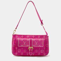 Pre Owned Louis Vuitton Maxi Pochette Accessoires Fuchsia Monogram