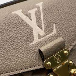Pre Owned Louis Vuitton Pochette Metis Ew Tourterelle Claim Monogram Empreinte Leather