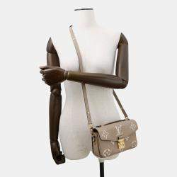 Pre Owned Louis Vuitton Pochette Metis Ew Tourterelle Claim Monogram Empreinte Leather