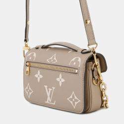 Pre Owned Louis Vuitton Pochette Metis Ew Tourterelle Claim Monogram Empreinte Leather