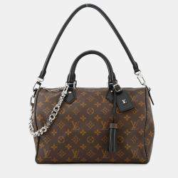 Pre Owned Louis Vuitton Speedy Bandouliere Soft Noir Monogram Size 30