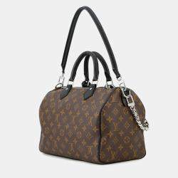 Pre Owned Louis Vuitton Speedy Bandouliere Soft Noir Monogram Size 30