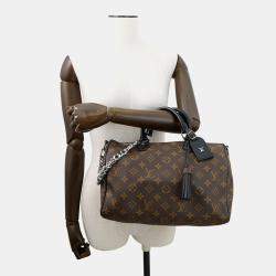 Pre Owned Louis Vuitton Speedy Bandouliere Soft Noir Monogram Size 30