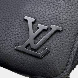Pre Owned Louis Vuitton Alpha Wearable Wallet Noir Grained Calf Leather Lv Aerogram