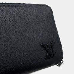 Pre Owned Louis Vuitton Alpha Wearable Wallet Noir Grained Calf Leather Lv Aerogram