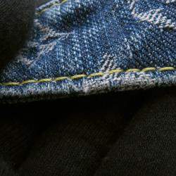 Pre Owned Louis Vuitton Bumbag Blue/Yellow Monogram Denim