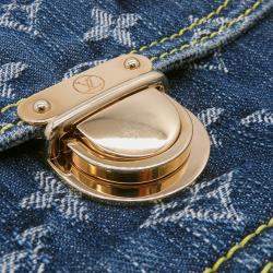 Pre Owned Louis Vuitton Bumbag Blue/Yellow Monogram Denim