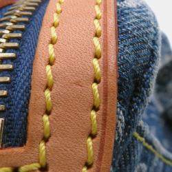 Pre Owned Louis Vuitton Bumbag Blue/Yellow Monogram Denim