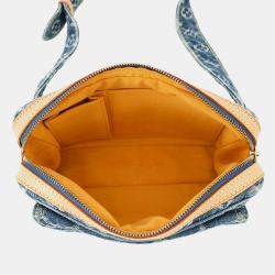 Pre Owned Louis Vuitton Bumbag Blue/Yellow Monogram Denim