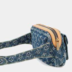 Pre Owned Louis Vuitton Bumbag Blue/Yellow Monogram Denim