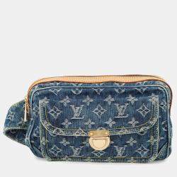 Pre Owned Louis Vuitton Bumbag Blue/Yellow Monogram Denim