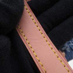 Pre Owned Louis Vuitton Sac Ad Blue/Yellow Monogram Denim Size Pm