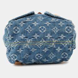 Pre Owned Louis Vuitton Sac Ad Blue/Yellow Monogram Denim Size Pm