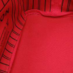 Pre Owned Louis Vuitton Neverfull Brown/Red Damier Ebene Canvas Size Pm