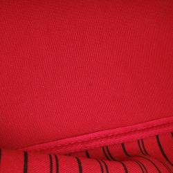 Pre Owned Louis Vuitton Neverfull Brown/Red Damier Ebene Canvas Size Pm