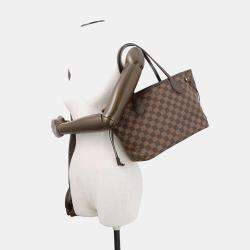 Pre Owned Louis Vuitton Neverfull Brown/Red Damier Ebene Canvas Size Pm