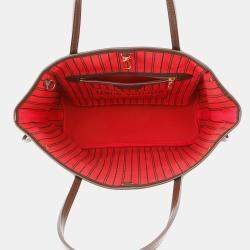 Pre Owned Louis Vuitton Neverfull Brown/Red Damier Ebene Canvas Size Pm