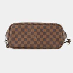 Pre Owned Louis Vuitton Neverfull Brown/Red Damier Ebene Canvas Size Pm