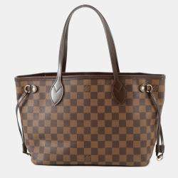 Pre Owned Louis Vuitton Neverfull Brown/Red Damier Ebene Canvas Size Pm
