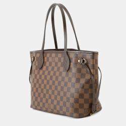 Pre Owned Louis Vuitton Neverfull Brown/Red Damier Ebene Canvas Size Pm